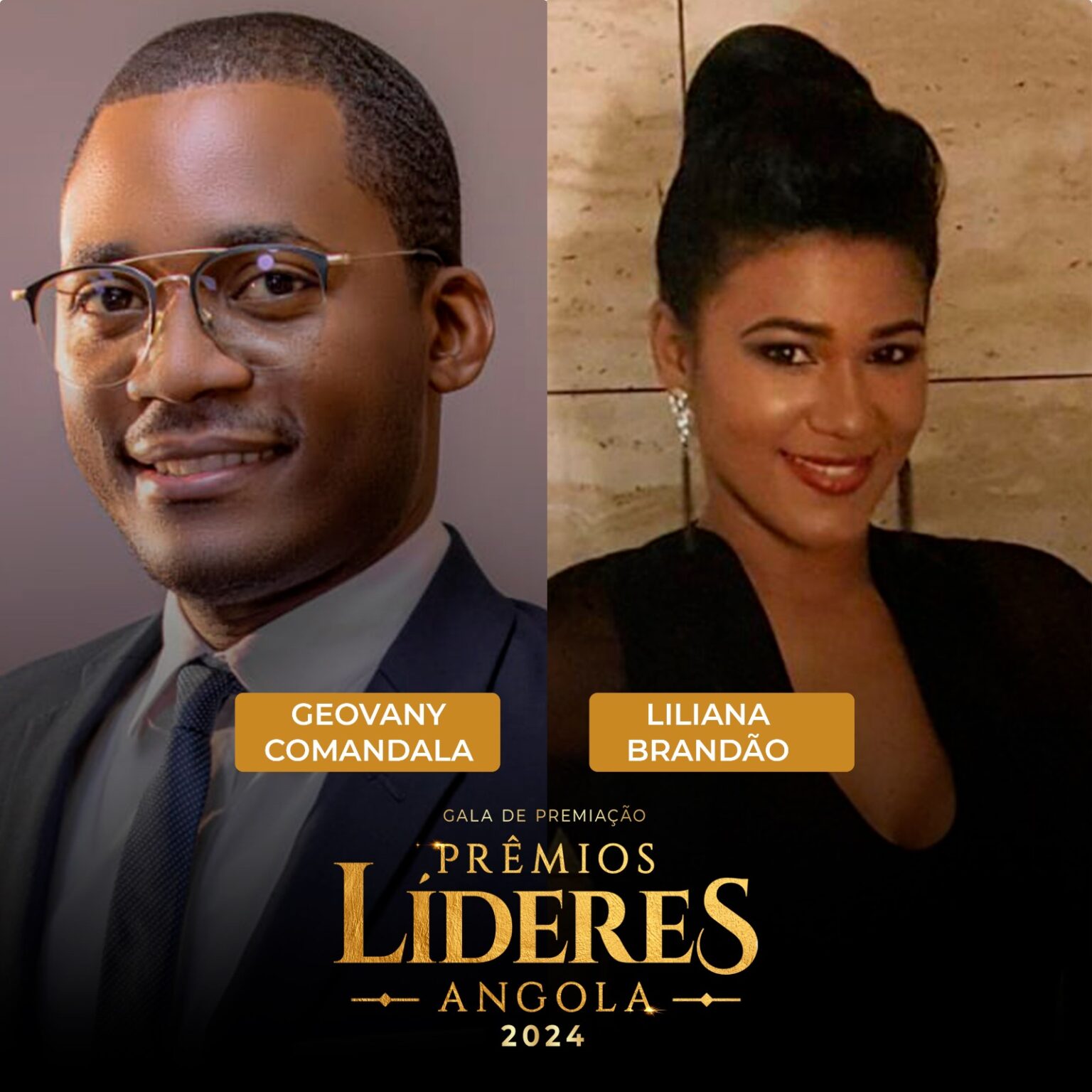 LILIANA BRANDÃO E GEOVANY COMANDALA CONDIZEM A GALA LÍDERES ANGOLA 2024