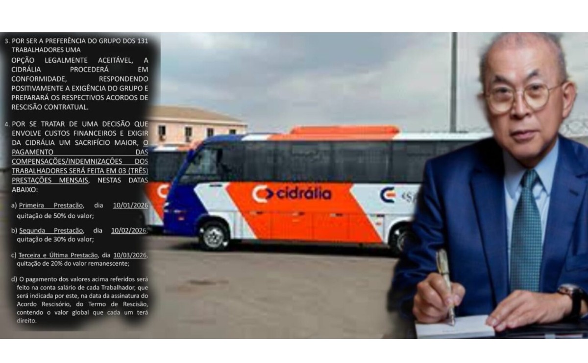 ABUSO DE PODER NA CIDRALIA: EMPRESÁRIO MINORU DONDO NÃO CONSEGUE INDEMNIZAR 131 FUNCIONÁRIOS