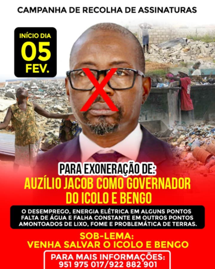 NO ICOLO E BENGO “POPULARES PEDEM A CABEÇA DE AUZÍLIO JACOB”