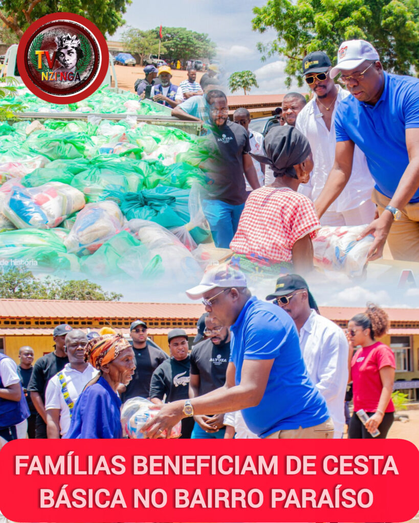 FAMÍLIAS BENEFICIAM DE CESTA BÁSICA NO BAIRRO PARAÍSO