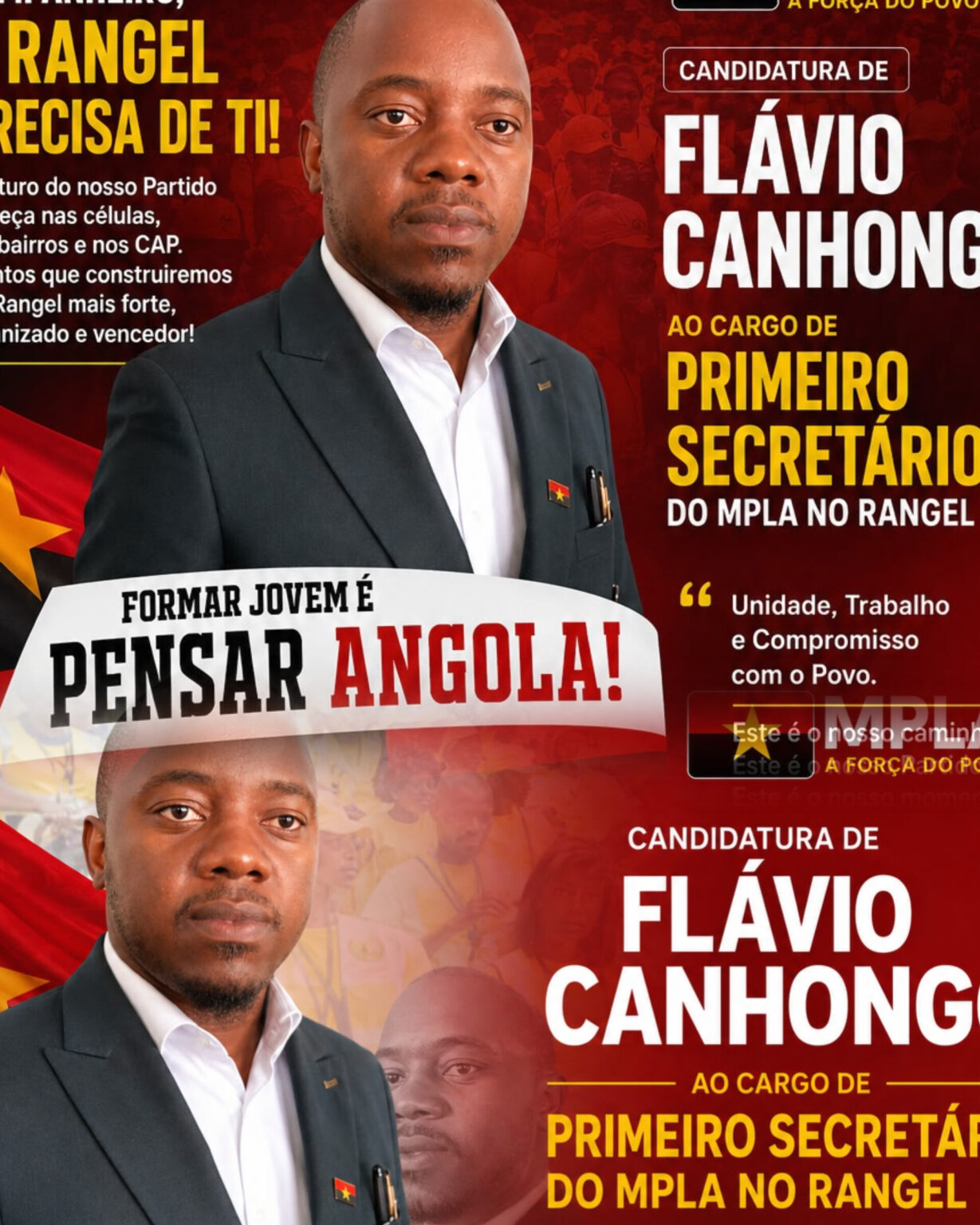 PROFETA FLÁVIO CANHONGO “PREPARA CANDIDATURA AO CARGO DE 1°SECRETÁRIO DO MPLA NO RANGEL