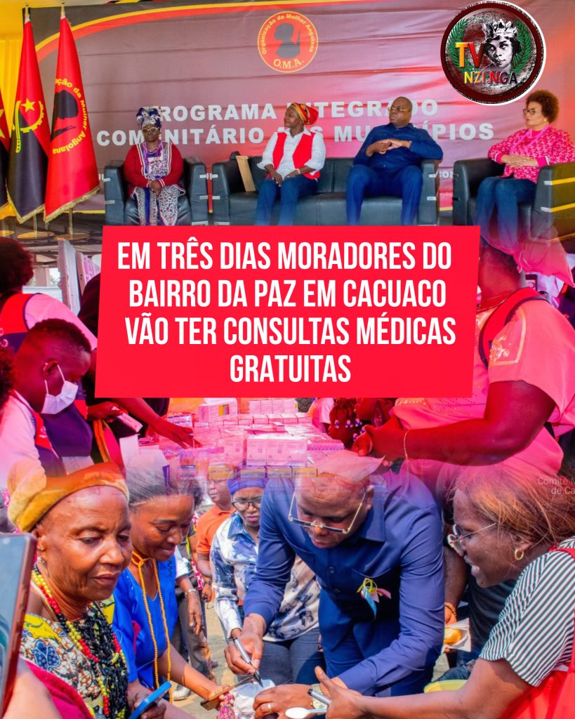 EM TRÊS DIAS MORADORES DO BAIRRO DA PAZ EM CACUACO VÃO TER CONSULTAS MÉDICAS GRATUITAS