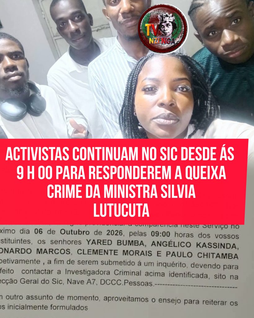 ACTIVISTAS CONTINUAM NO SIC DESDE ÁS 9 H 00 PARA RESPONDEREM A QUEIXA CRIME DA MINISTRA SILVIA LUTUCUTA
